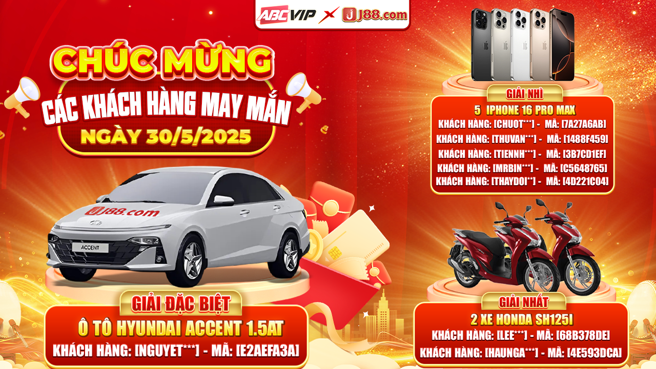 CHÚC MỪNG CÁC KHÁCH HÀNG MAY MẮN NGÀY 30/5/2025