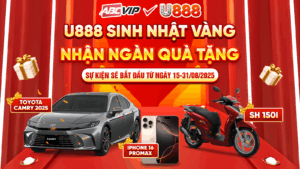 ĐẠI TIỆC SINH NHẬT U888 – MỞ HỘP QUÀ, RINH XE SANG & 88.888K MỖI NGÀY